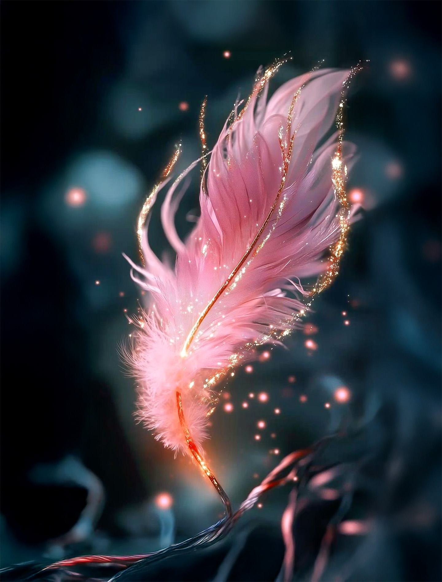 Glowing pink feather 1440x1897